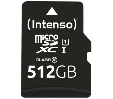 Intenso microSDXC Speicherkarte 512 GB Class 10 UHS-I - Extended Capacity SD (MicroSDHC)