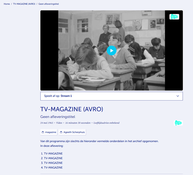 Beeld en Geluid Schatkamer