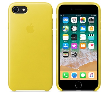 Apple iPhone 8 / 7 Leather Case - Spring Yellow