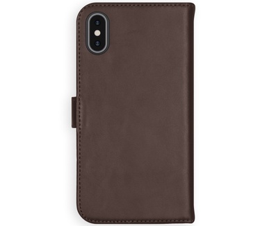 Selencia Echt Lederen Bookcase iPhone Xs - Bruin