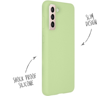 Accezz Liquid Silicone Backcover Samsung Galaxy S21 - Groen (Galaxy S21) Groen