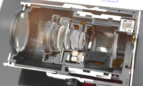 Fujifilm X10 zoomlens interne opbouw