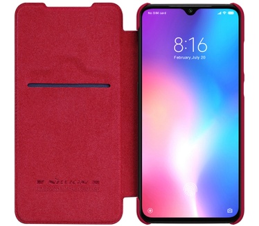 Nillkin Qin PU Leather Book Case voor Xiaomi Mi 9 - Rood  Rood