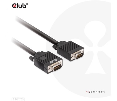 Club 3D VGA Cable Bidirectional M/M 3m/9.84ft 28AWG