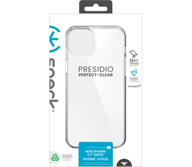 Speck Presidio Perfect Clear Apple iPhone 14Plus/15 Plus Clear - with Microban