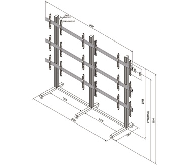 Newstar NeoMounts PRO verrijdbaar videowall meubel