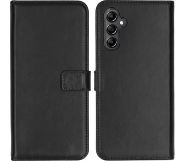 Selencia Echt Leren Bookcase Samsung Galaxy A14 (5G/4G) - Zwart