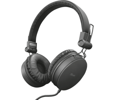 Trust Tones Wired Headphones Zwart (Zwart)