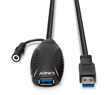 Lindy 10m USB 3.0 Zwart