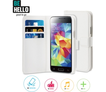 BeHello Samsung Galaxy S5 Mini Wallet Case White