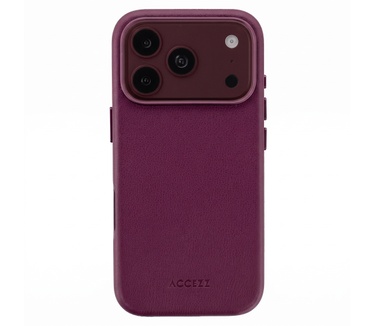 Accezz MagSafe Leather Backcover voor de Apple iPhone 18 Pro Max / 17 Pro Max - Heath Purple