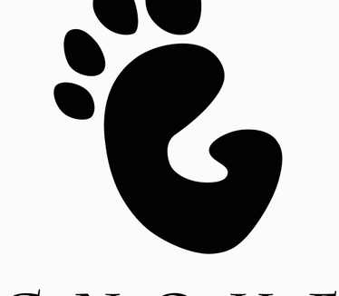 Gnome logo (groot, zwart-wit) -- NIET GEBRUIKEN, OUD