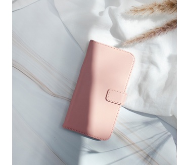 Selencia Echt Lederen Bookcase iPhone 12 Pro Max - Roze