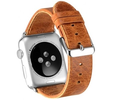 qMust Cows Lederen Watchband Apple Watch (38mm) - Light Brown