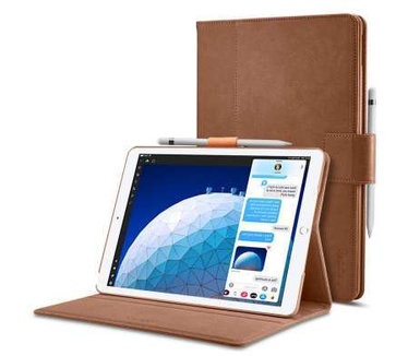 Spigen Stand Folio Apple iPad Air 2019 Case - Bruin