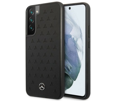 Mercedes-Benz Stars Leather Case - Samsung Galaxy S22 - Zwart Zwart