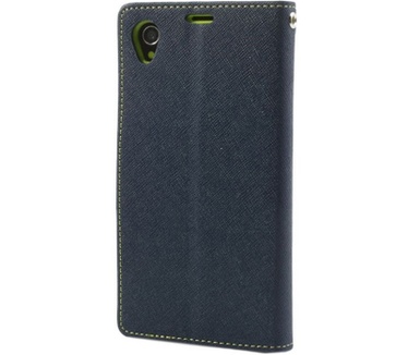 Mercury Fancy Diary WalletCase - Sony Xperia Z1 Compact - Blauw Blauw