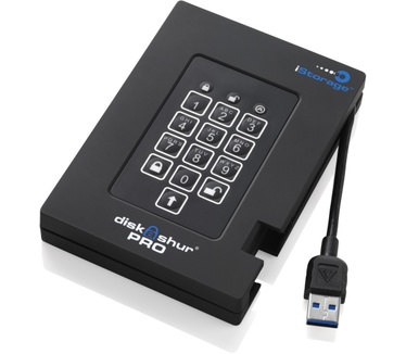 iStorage diskAshur PRO HDD USB3.0 1,5TB Zwart