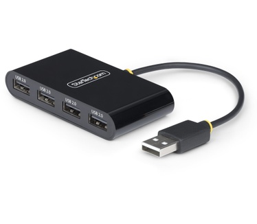 Startech.com 4-Port USB 2.0 Hub, USB Bus Powered, Compacte Travel USB Hub, USB 2.0 Splitter, Multi-Port Draagbare Mini USB Hub, 480Mbps, Overspanningsbeveiliging (OCP)