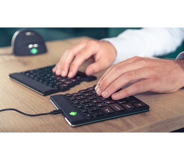 R-Go Tools Ergonomisch toetsenbord R-Go Split Break met pauzesoftware, gesplitst toetsenbord, AZERTY (FR), Bluetooth, zwart