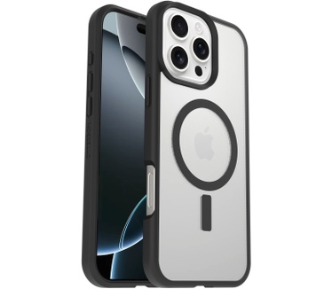 Otterbox React Series voor MagSafe voor iPhone 16 Pro Max, Black Crystal (iPhone 16 Pro Max) Transparant