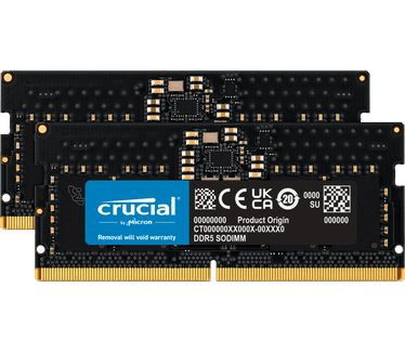 Crucial RAM 16Go Kit (2x8Go) DDR5 5600MHz (ou 5200MHz ou 4800MHz) Mémoire pour Ordinateur Portable CT2K8G56C46S5