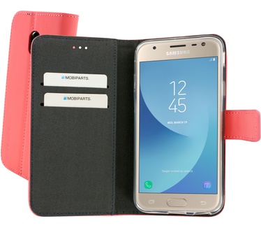 Mobiparts Premium Wallet TPU Case Samsung Galaxy J3 (2017) Peach Pink