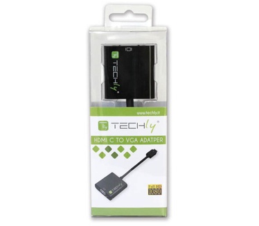 Techly Converter HDMI Mini C to VGA IDATA HDMI-VGA4 Zwart