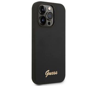 Guess Silicone Back Case - Apple iPhone 14 Pro Max (6.7") - Zwart Zwart