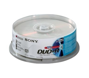 Sony DVD+R 4.7GB Spindle 120min 25pk+5 free