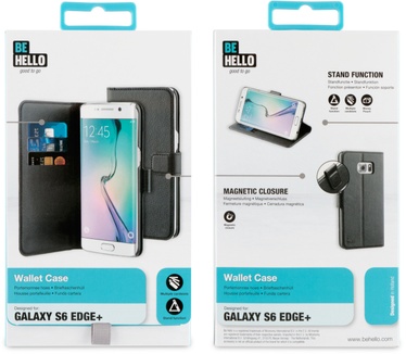 BeHello Samsung Galaxy S6 Edge Plus Wallet Case Black