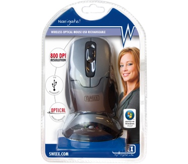 Sweex MI600 Wireless Optical Mouse 5-Button USB Rechargeable