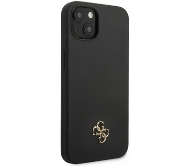 Guess Silicone 4G Logo Back Case - Apple iPhone 13 Zwart