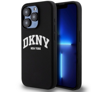 DKNY Silicone Arch Logo Back Case - iPhone 15 Pro (6.1") - Zwart Zwart