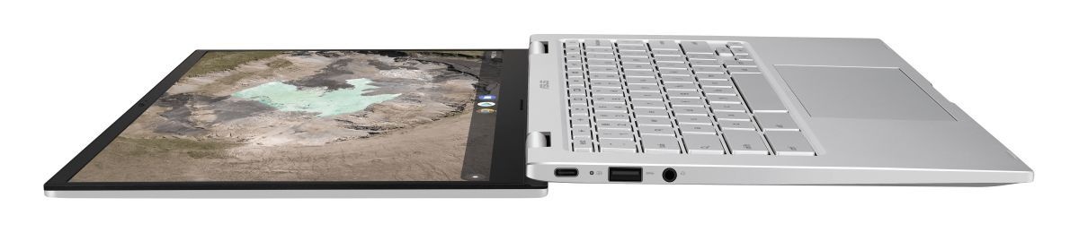 ASUS Chromebook C425 Clamshell Portátil, 14 Pulgadas FHD 4 Vías NanoEdge, Procesador Intel Core M3 8100y 4 Gb De Ram 128 Gb De Almacenamiento