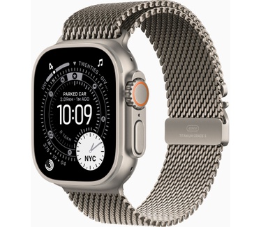 Apple Watch Ultra 3, Milanees bandje S, Titanium (Titanium)