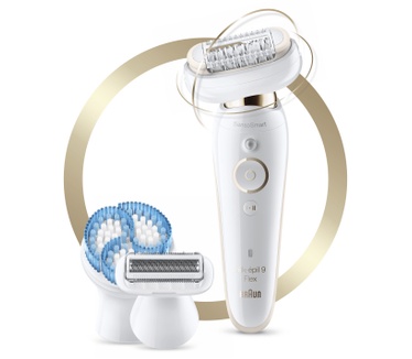 Braun Silk-épil 9 Flex 9-010 - Epilator Voor Vrouwen Met Flexibele Kop Voor Ontharen, Wit/Goud