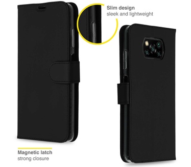 Accezz Wallet Softcase Bookcase Xiaomi Poco X3 (Pro) - Zwart (Poco X3, Poco X3 Pro) Zwart