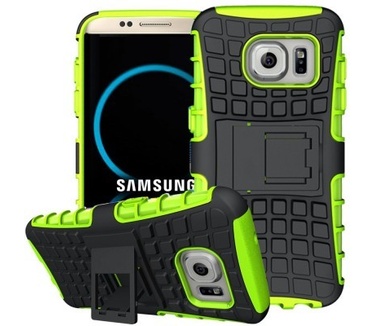 qMust Samsung Galaxy S8 Rugged Hybrid Case - Dual Protection - Groen