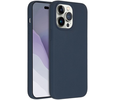 Accezz Liquid Silicone Backcover iPhone 14 Pro Max - Donkerblauw