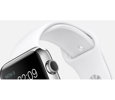 Apple Watch (sportbandje, 38mm) Zilver (Wit)