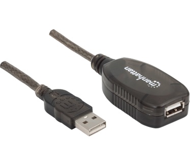 Manhattan 40m USB cable Zwart