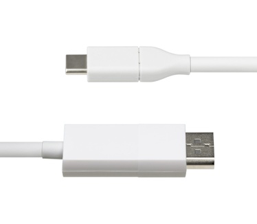 Startech.com 2m USB-C naar DisplayPort 1.2 Kabel 4K 60Hz, Bidirectionele DP naar USB-C / USB-C naar DP Omkeerbare Adapter Kabel, Thunderbolt Compatibel, Wit