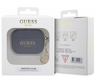 Guess Charms Silicone Case - Apple Airpods Pro 2 (2e gen) - Zwart