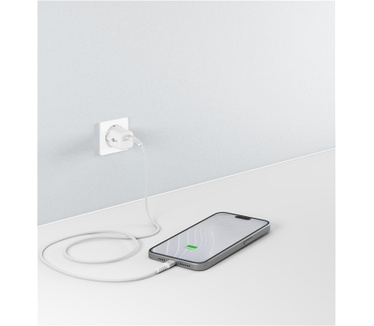Goobay KAB USB-C (ST-ST) 2m Verbindungskabel Textilmantel White