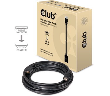 Club 3D HDMI 1.4 verlengkabel HD 5 meter Zwart