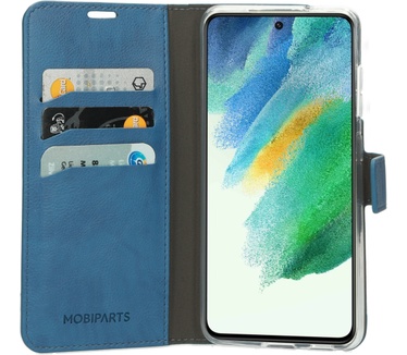 Mobiparts Classic Wallet Case Samsung Galaxy S21 FE (2022) Steel Blue
