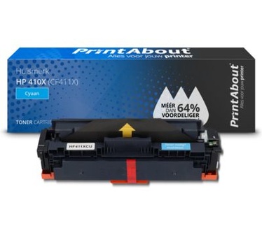 PrintAbout Huismerk HP 410X (CF411X) Toner Cyaan Hoge capaciteit