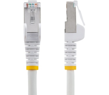 Startech.com 7.5m CAT6a Ethernet Kabel, Wit, Low Smoke Zero Halogen (LSZH), 10GbE 500MHz 100W PoE++ Snagless RJ-45 S/FTP Netwerk Patch Kabel met Trekontlasting, Fluke Tested/ETL