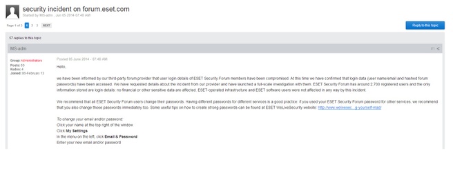 Hack bij Eset